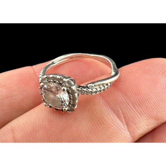 Designer IBB CN 925 Sterling Cubic Zirconia Cocktail Ring Size 7.75 - Picture 3 of 7